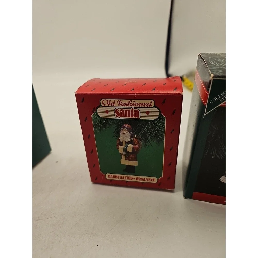 Vintage Christmas ornament Hallmark 1986 Old Fashioned Santa 2 Merry Olde Santa‎